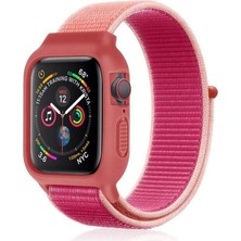 Zenvia Mey Ithalat®   Watch 38MM Hasırlı Cırtcırtlı Kasalı Kordon - Mor