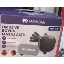 TeknoBeyza Enshall MD-670 Omuz ve Boyun Masaj Aleti | 6 Kademeli Titreşimli Masaj | Taşınabilir Ergonomik Masaj Cihazı