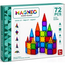 Magneo 72 Parça Manyetik Blok Seti – Eğitici Zeka Geliştirici Oyuncak (3+ Yaş)
