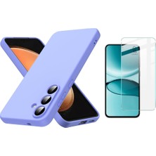 Coolacs Samsung Galaxy S25 Fe Uyumlu Içi Kadife Lansman Kılıf ve Şeffaf Temperli Cam Ekran Koruyucu