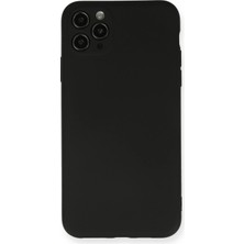 Zenvia Mey Ithalat®  iPhone 11 Pro Max Kılıf Nano Içi Kadife Silikon - Siyah