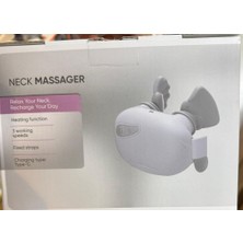 TeknoBeyza Isıtmalı Boyun Masaj Aleti | 3 Kademeli Titreşim | Type-C Şarjlı Taşınabilir Neck Massager