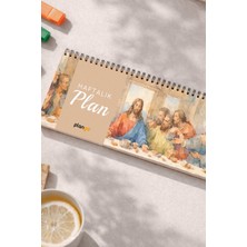 Tarihsiz Spiralli Haftalık Masaüstü Planlayıcı - Son Akşam Yemeği - 10X30 cm Plango