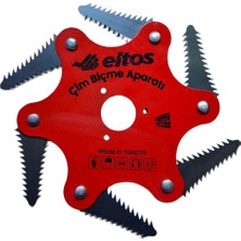Eltos Tırpan Metal Çim Çayır Biçme Kesme Aparatı 6 Kollu Testere Dişli