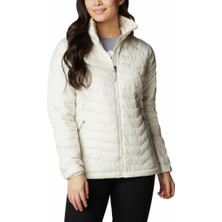 Columbia Powder Lite Kadın Mont Ekru Renkli Suya Dayanıklı Kumaş Özellikli Outdoor Kullanım İçin