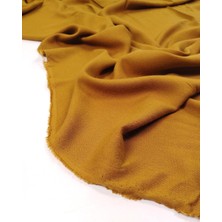 Kumaş Parça Yağ Yeşili Hardal Viskonlu Dokuma Kumaş Tiril Tiril Bluzluk & Elbiselik 145X335CM