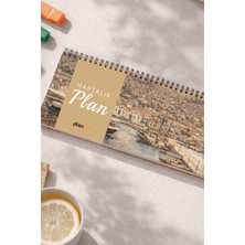 Tarihsiz Spiralli Haftalık Masaüstü Planlayıcı - Izmir - 10X30 cm Plango