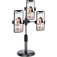 Nevamel Ally Tripod Üçlü Telefon Tutucu Stand Youtuber Canlı Yayın Selfie Tiktok MAKEUP-(5775)