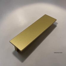 DKSDİZAYN 5 Adet T Kulp Mat Altın Dolap Kulpu – 4 Delikli Çift Ölçülü Alüminyum Modern Mobilya Kulpu (96–128 / 160–192 Mm)