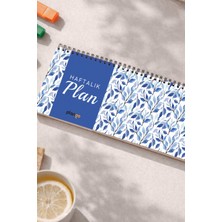 Tarihsiz Spiralli Haftalık Masaüstü Planlayıcı - Yapraklar - 10X30 cm Plango