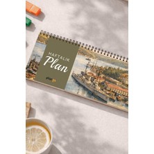 Tarihsiz Spiralli Haftalık Masaüstü Planlayıcı - Istanbul - 10X30 cm Plango