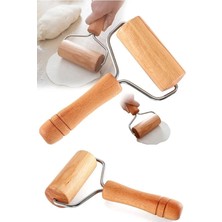 Mucit Home Ahşap Saplı Rulo Hamur Açıcı Merdane Pürüzsüz Oklava Pizza Börek Açma Silindir