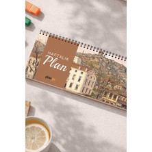 Tarihsiz Spiralli Haftalık Masaüstü Planlayıcı - Kocaeli - 10X30 cm Plango