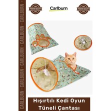 Carlburn #kedioyuncağı Interaktif Katlanabilir Peluş Fare Oyuncaklı Kirpi Hışırtılı Kedi Oyun Tüneli Çantası