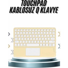 Nevamel Android ve Ios Uyumlu Bluetooth Klavye Touchpad Slim Kablosuz Wifi Q Klavye