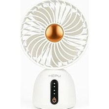 Uravas Store Hepu HP-F07 USB Şarjlı Sessiz Masaüstü Mini Fan 360 Derece Ayarlanabilir Gövde Vantilatör