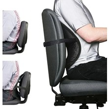 Baffhome Ergonomik Fileli Bel Destek Minderi - Araç ve Ofis Koltuğu Için Terletmez Bel Yastığı