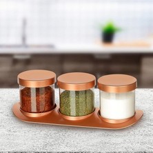 Elasya Hediyelik Bronz Baharat Seti Lüx 3lü Sett