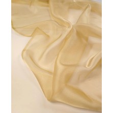 Kumaş Parça Hardal Turuncu Organze Tül Kumaş Ince Hafif ŞIK145X330CM
