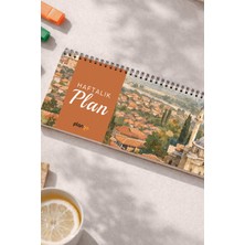 Tarihsiz Spiralli Haftalık Masaüstü Planlayıcı - Bursa - 10X30 cm Plango