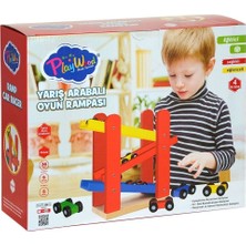 Onyıl Oyuncak ONY-382 Playwood  Ahşap Yarış Arabalı Oyun Rampası-Onyıl