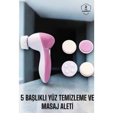 Nevamel Taşınabilir Yüz Temizleme Cihazı Masaj Peeling Temizlik 5 Başlıklı