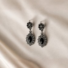 Oltu Taşlı Gümüş Küpe OTK0003