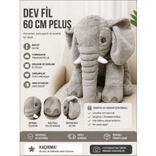 Özel Üretim Dev Peluş Fil Uyku ve Oyun Arkadaşı 60CM