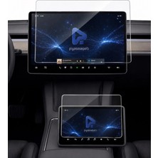 Piyasa Sepeti Tesla Model Y Juniper İçin Multimedya Ve Arka Yolcu Ekranı Uyumlu 9H Nano Ekran Koruyucu