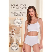 Berrak Kadın Modal Pamuk Karışımlı Yüksek Bel Toparlayıcı Külot / 1 Adet
