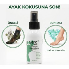 Vera Hmd Bitkisel Ayak Koku Önleyici Ayak Kokusu Spreyi 100 ml Terleme Önleyici ve Nemlendirici Ayakkabı Koku Giderici