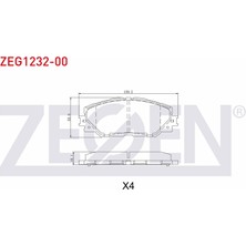 Otoco Toyota Corolla (E15_) 1.6 Vvt-I 2007-2012 / Auris (ZRE15) 1.6 Vvt-I 2007-2012 Ön Fren Balatası