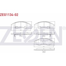 Otoco Kia Cerato (Ld) 1.6ı 2004-2012 / Kia Cerato (Ld) 1.5 Crdı 2004-2012 Ön Ikazlı Fren Balatası