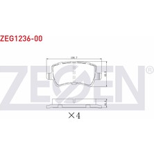 Otoco Volvo XC70 Iı 2.4 D5 2007 / S80 Iı 2.4 D 2006 Arka Fren Balatası
