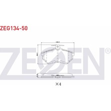 Otoco Vw Passat (3A2,35I) 1.8 1988-1997 / 2.0 1988-1997 Ön Fren Balatası