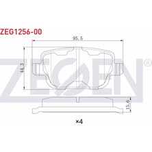 Otoco Fren Balata Arka Mondeo Iv 1.6 Tı-Vct 2007-2014/ Mondeo Iv 2.2 Tdcı 2007-2014/ Mondeo Iv 2.0 Tdcı 20
