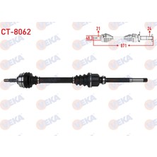 Otoco Citroen C3 Iıı 1.6 Blue Hdı 2018 / C4 Cactus 1.2 Thp - 1.6 Blue Hdı Komple Aks Sag On Uzunluk 871MM