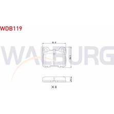 Otoco Mercedes 190 (W201) 2.0 1982-1993 / 190 (W201) D 2.5 1982-1993 Arka Fren Balatası