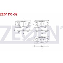 Otoco Hyundai Atos (Mx) 1.0ı 1998-2005 / Atos (Mx) 1.1ı 1998-2005 Ön Ikazlı Fren Balatası
