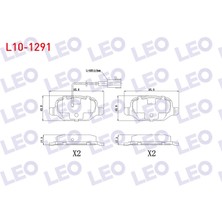 Otoco Fiat Linea (323) 1.6 Mjt 2010 / Linea (323) 1.4 2010 Arka Cıft Fişli Fren Balatası