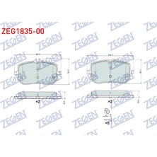 Otoco Mercedes A 180 D - 200 (W177) 2018 / Cla 180 D - 200 (C118) 2019 Ön Fren Balatası