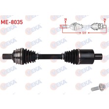 Otoco Mercedes Glk-Serisi (X204) 350 Cdı 2012-2015 Komple Aks Sol On Uzunluk 517MM