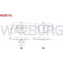 Otoco Bmw 3 Serisi (E90) 318 cl 2005-2011 / (E90) 320 I 2005-2011 Arka Fren Balatası