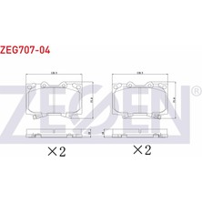 Otoco Toyota Land Cruiser 100 (UZJ100) 4.2 Td 1998-2007 / Land Cruiser 100 4.7 1998-2007 Ön Fren Balatası