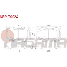 Otoco Toyota Hi-Lux Pick Up 2.5 D 1983-2005 / 2.5 D-4d 1983-2005 Ön Ikazlı Fren Balatası