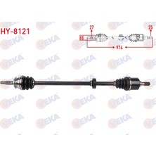 Otoco Hyundai Sonata Iv 2.0 16V 1998-2004 Komple Aks Sag On Uzunluk 974MM