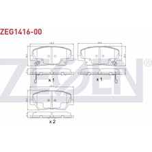 Otoco Hyundai Elantra 1.6 D-Cvvt 2011-2015 / Kia Cerato 1.6 Crdı 2016 Ön Ikazlı Fren Balatası