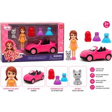 King Toys Baby Fashion Arabalı Bebek Oyun Seti – Aksesuarlı Moda Bebek Seti