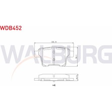 Otoco Ford Mondeo Iıı 2.0ı 16V 2000-2007 / Mondeo Iıı 2.2 Tdci 2000-2007 Arka Fren Balatası