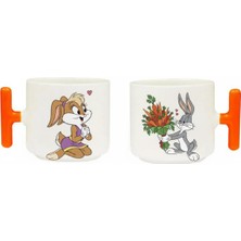 Desene Bak Bugs Bunny Çiftlere Özel 2 Li Kupa Seti - Tavşan Temalı